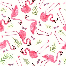 White/Pink - Flamingos